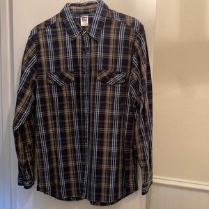 The North Face Men's Plaid Button-Up Shirt - Blue, Black, Tan